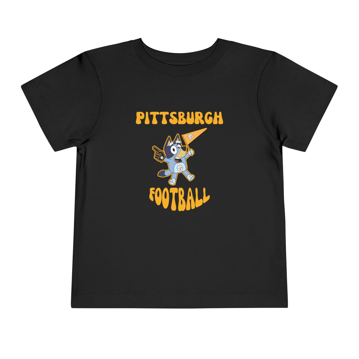 Toddler Bluey Design Pittsburgh Steelers Football -Inspired T-Shirt