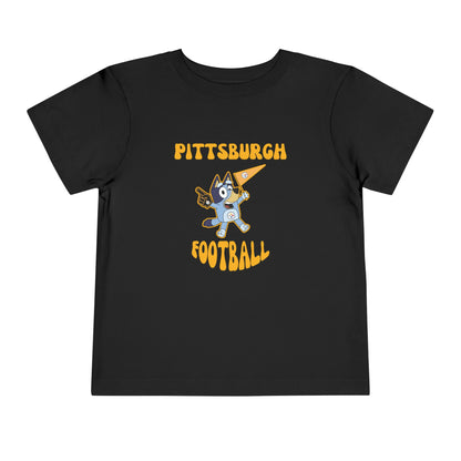 Toddler Bluey Design Pittsburgh Steelers Football -Inspired T-Shirt