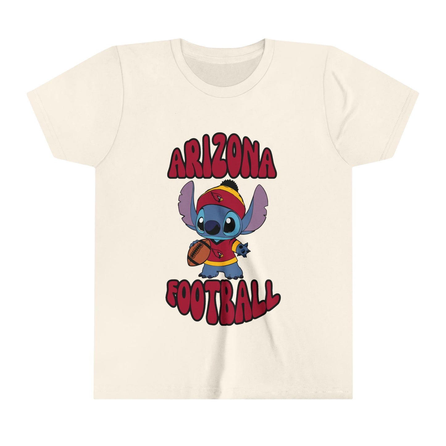 Youth Stitch Design Cardinals Football - Inspired T-Shirt