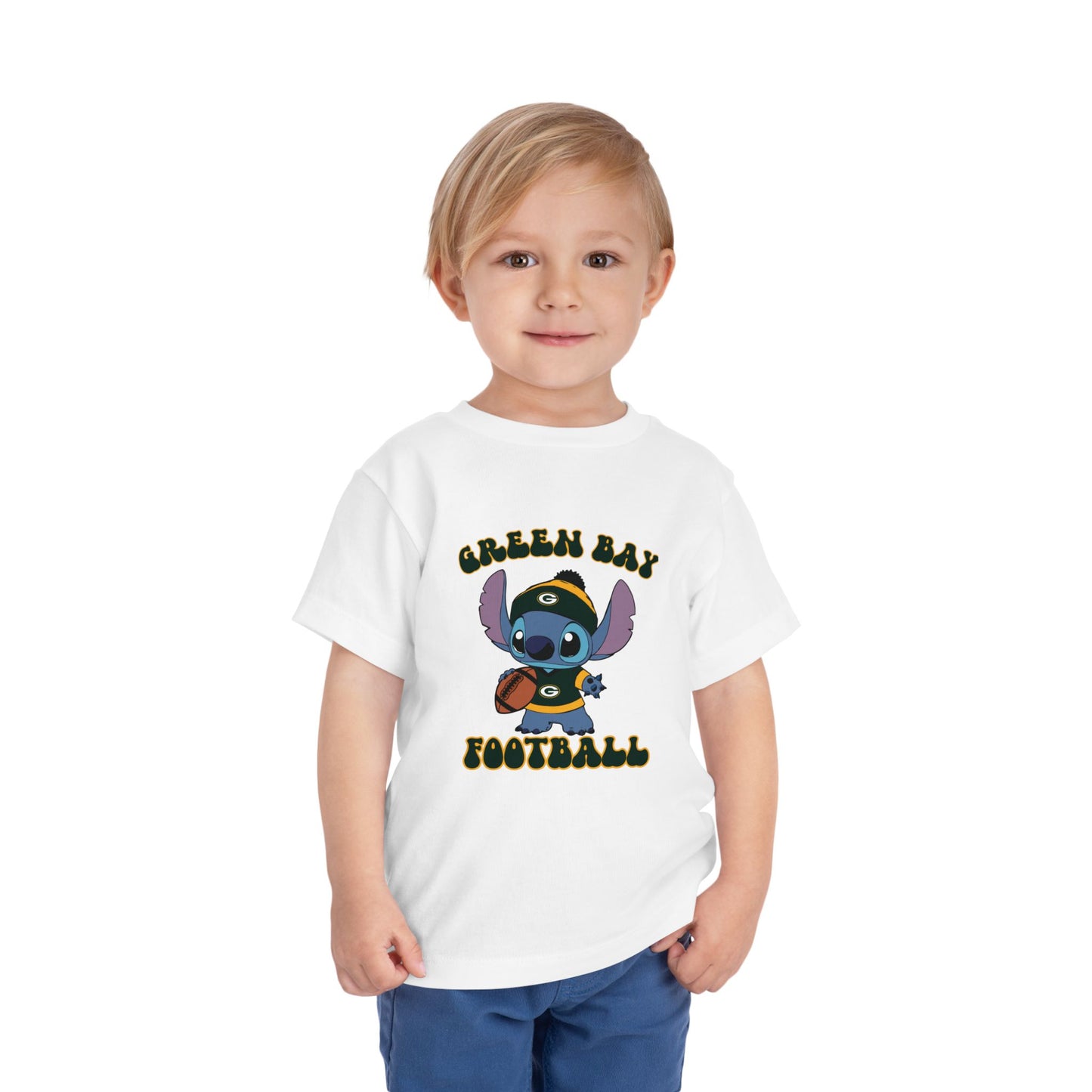 Toddler Stitch Design Packers Football - Inspired T-Shirt