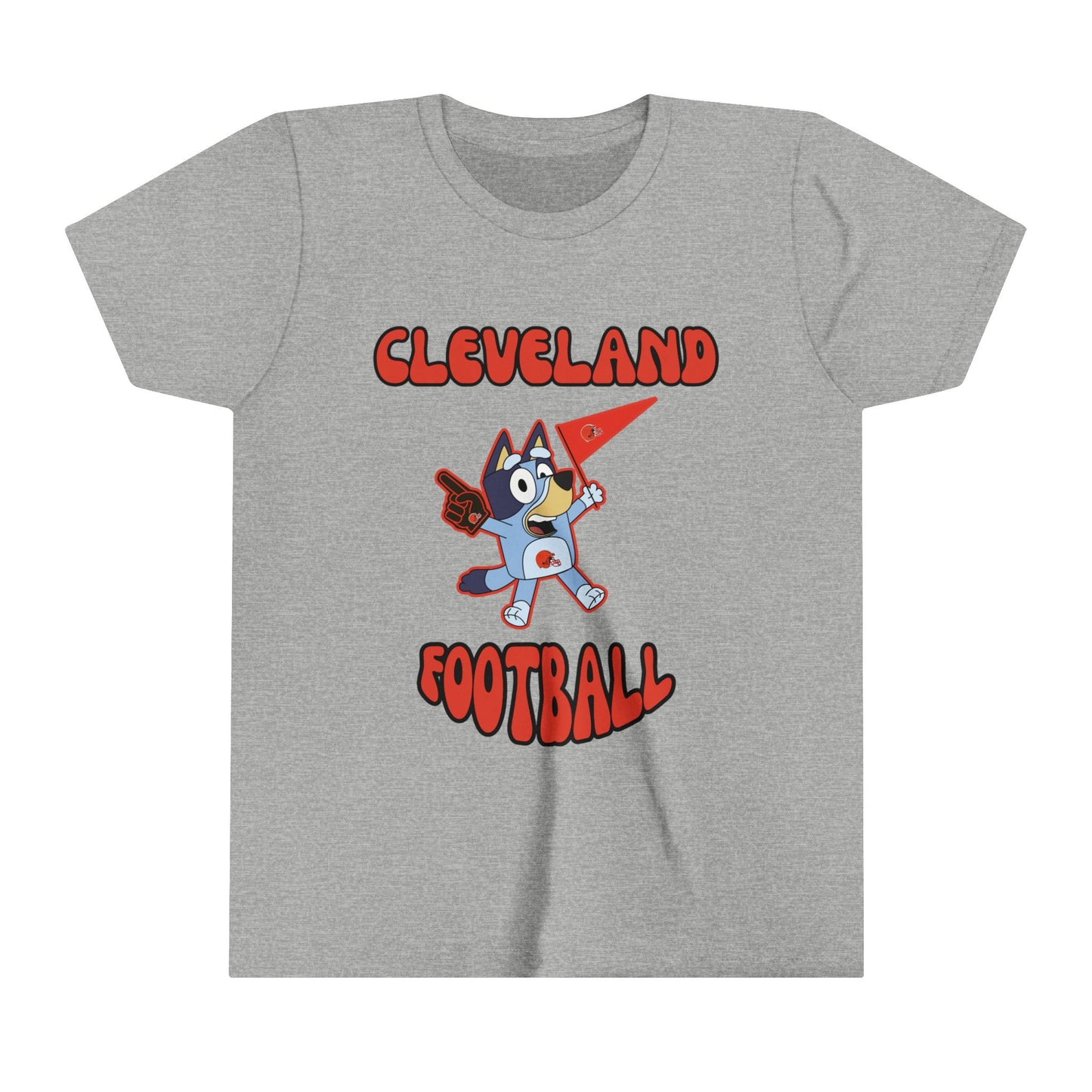 Youth Bluey Design Cleveland Browns Football -Inspired T-Shirt