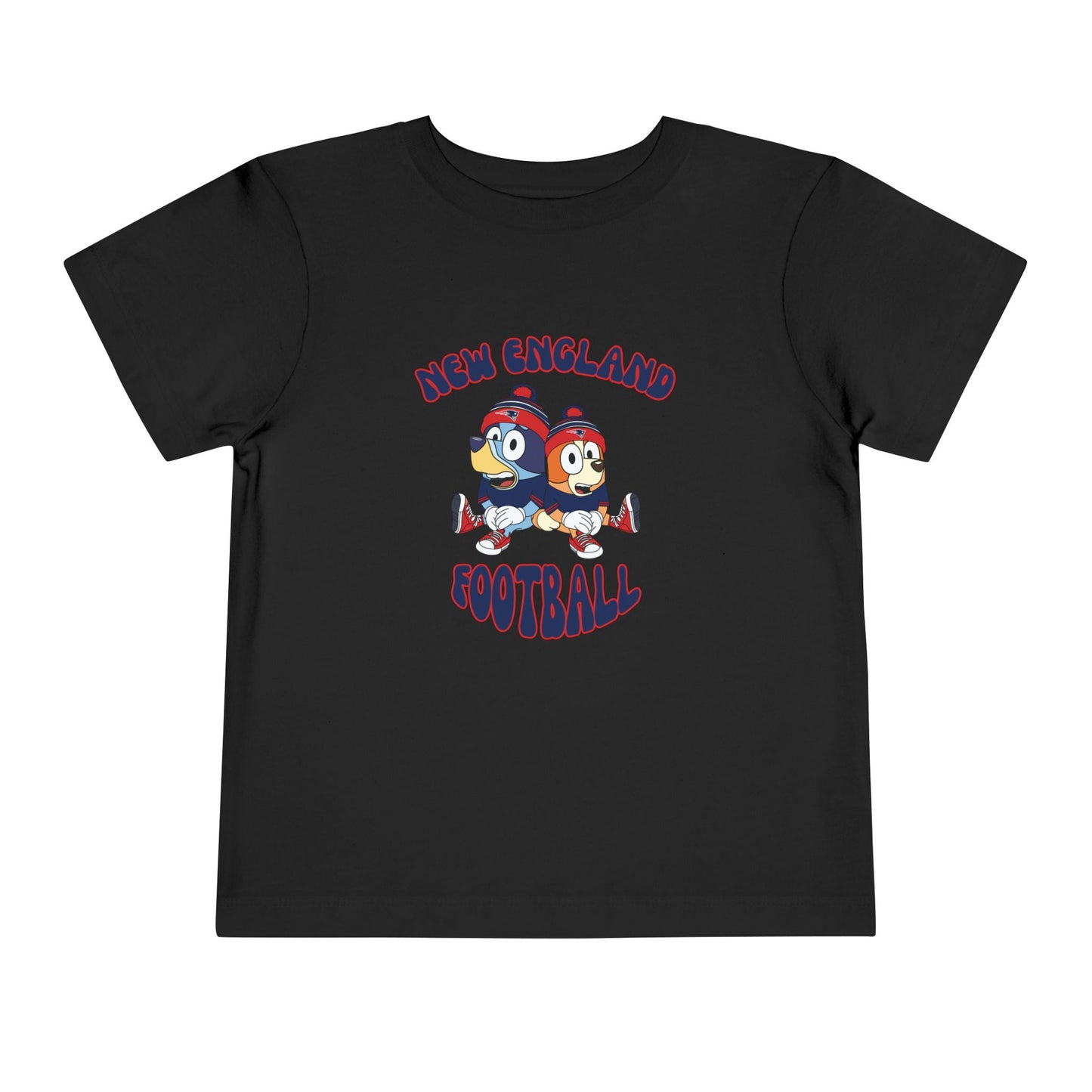 Toddler Bluey & Bingo Design Patriots Football - Inspired T-Shirt