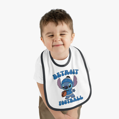 Stitch Football Design Baby Bib - Team Customizable