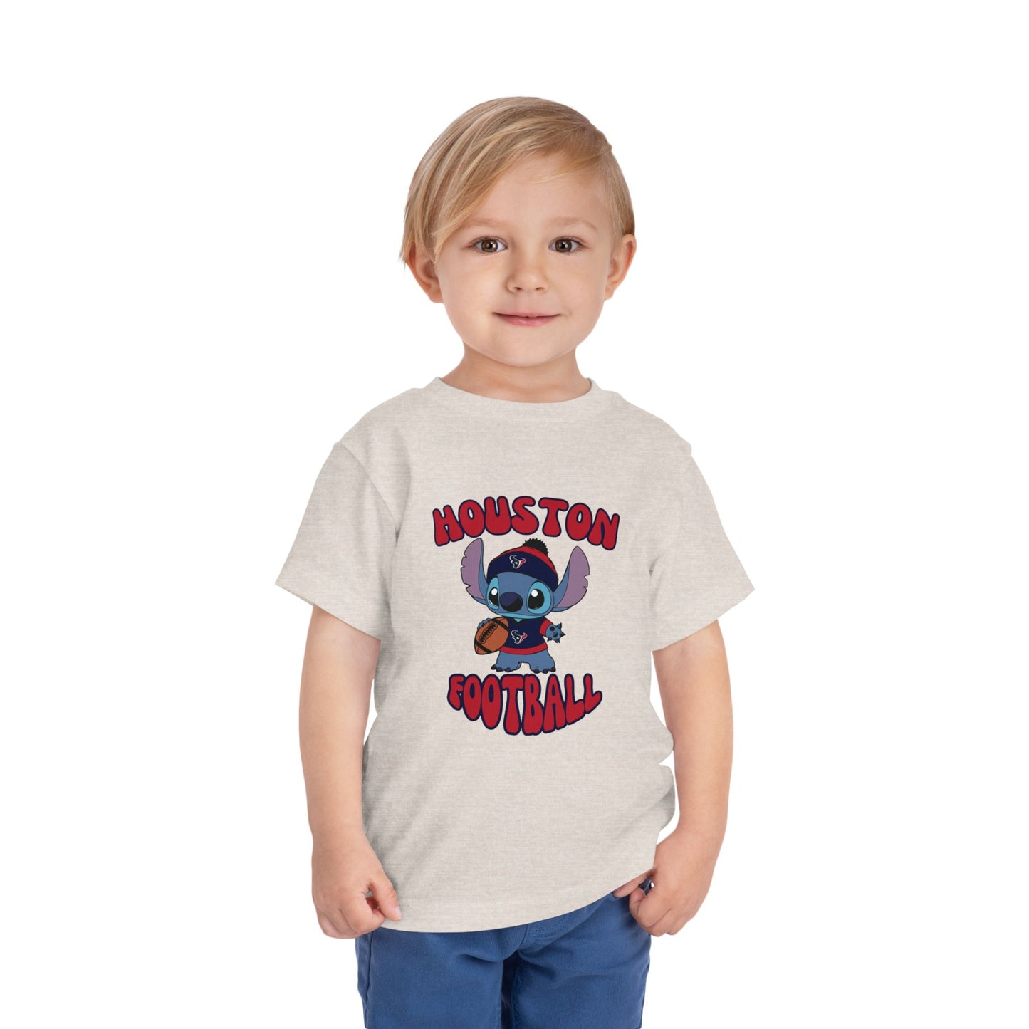 Toddler Stitch Design Houston Football - Inspired T-Shirt