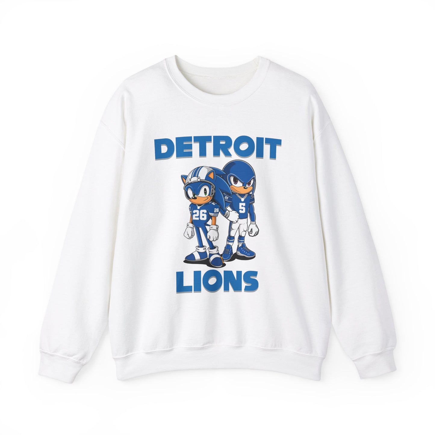 Sonic and Knuckles Jahmyr Gibbs and David Montgomery Detroit Lions Unisex Crewneck Sweatshirt