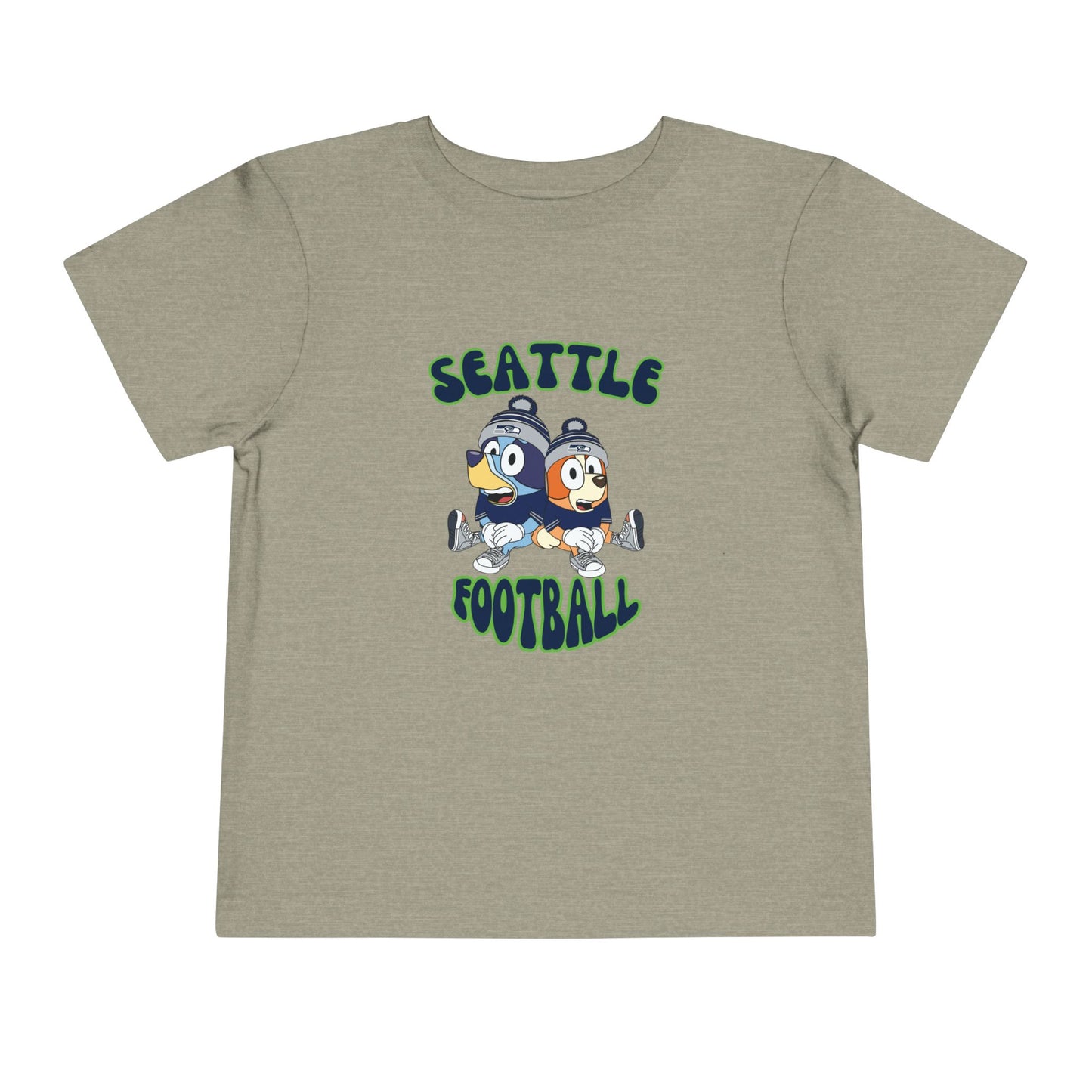 Toddler Bluey & Bingo Design Seahawks Football - Inspired T-Shirt