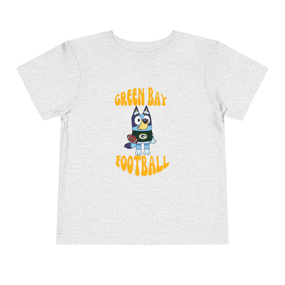 Toddler Bluey Green Bay Packers Football T-Shirt