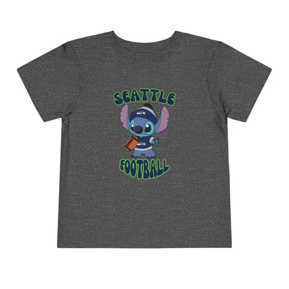 Toddler Stitch Design Seahawks Football - Inspired T-Shirt