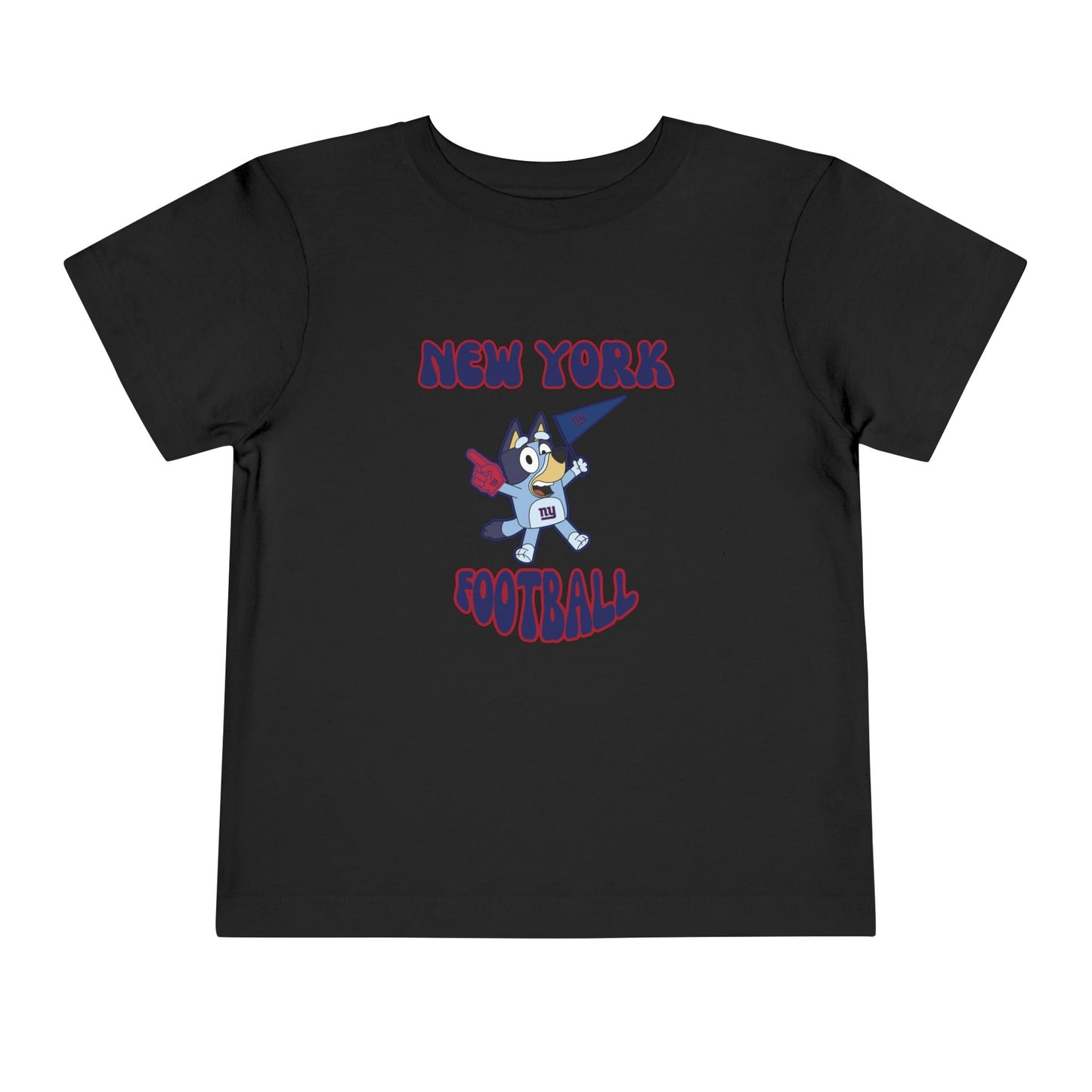 Toddler Bluey Design New York Giants Football -Inspired T-Shirt