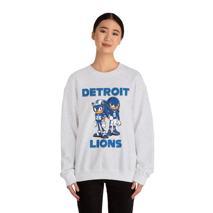 Sonic and Knuckles Jahmyr Gibbs and David Montgomery Detroit Lions Unisex Crewneck Sweatshirt