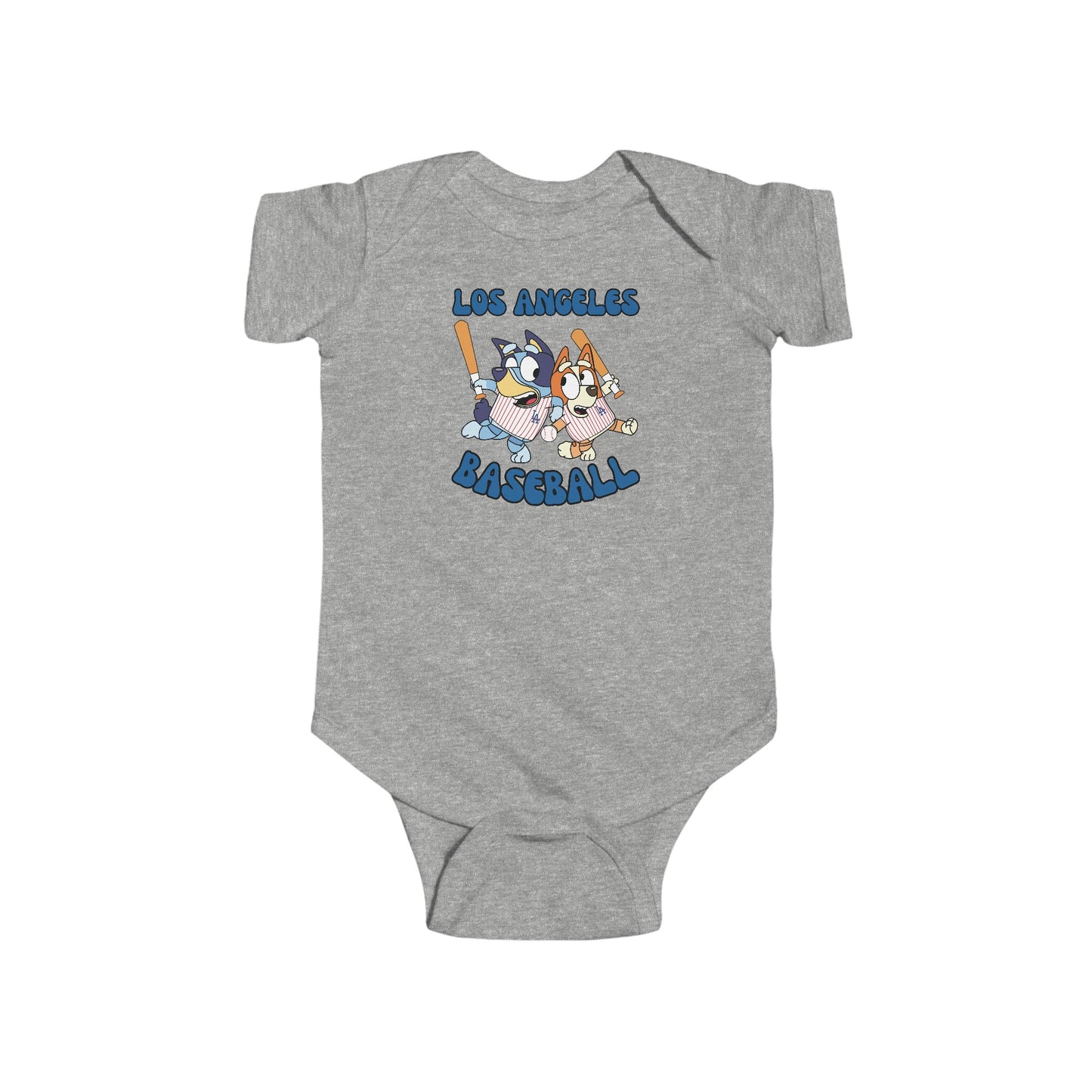 Infant Bluey Design LA Dodgers - Inspired Bodysuit