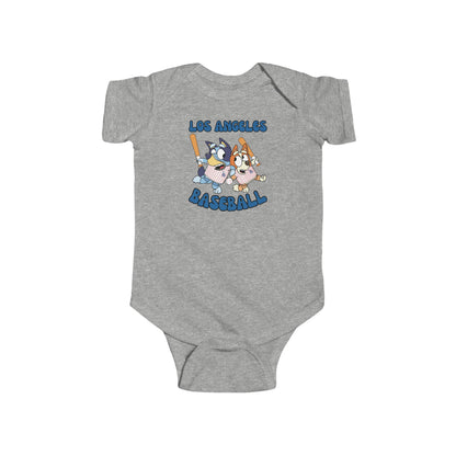 Infant Bluey Design LA Dodgers - Inspired Bodysuit