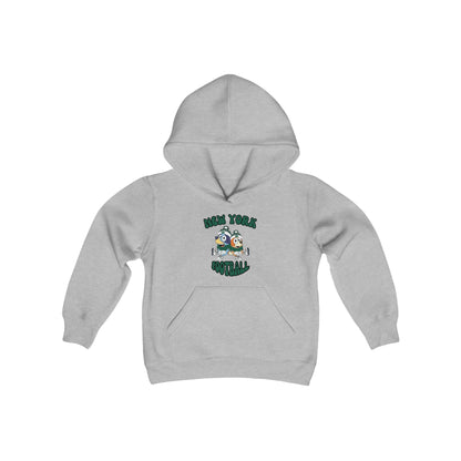 Youth Bluey & Bingo Design New York Jets Football - Inspired Heavy Blend Hooded Sweatshirt