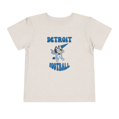 Toddler Bluey Design Detroit Lions Football  -Inspired T-Shirt