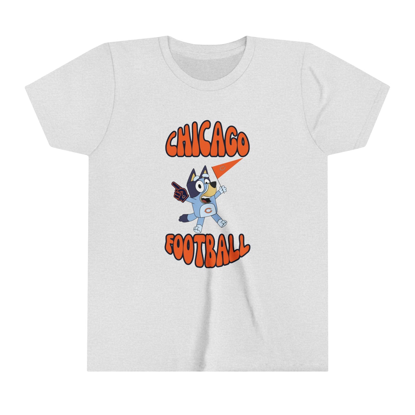 Youth Bluey Design Chicago Bears Football -Inspired T-Shirt