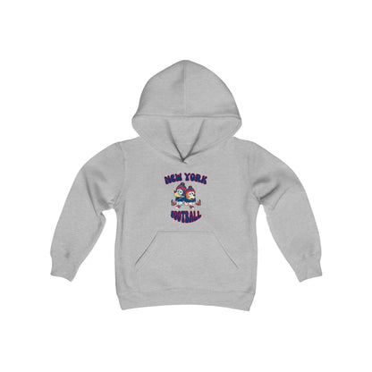 Youth Bluey & Bingo Design New York Giants Football - Inspired Heavy Blend Hooded Sweatshirt