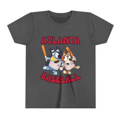 Youth Bluey Design Atlanta Braves - Inspired T-Shirt