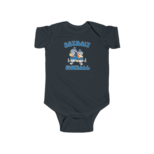 Infant Bluey & Bingo Design Detroit Lions Football - Inspired Onesie