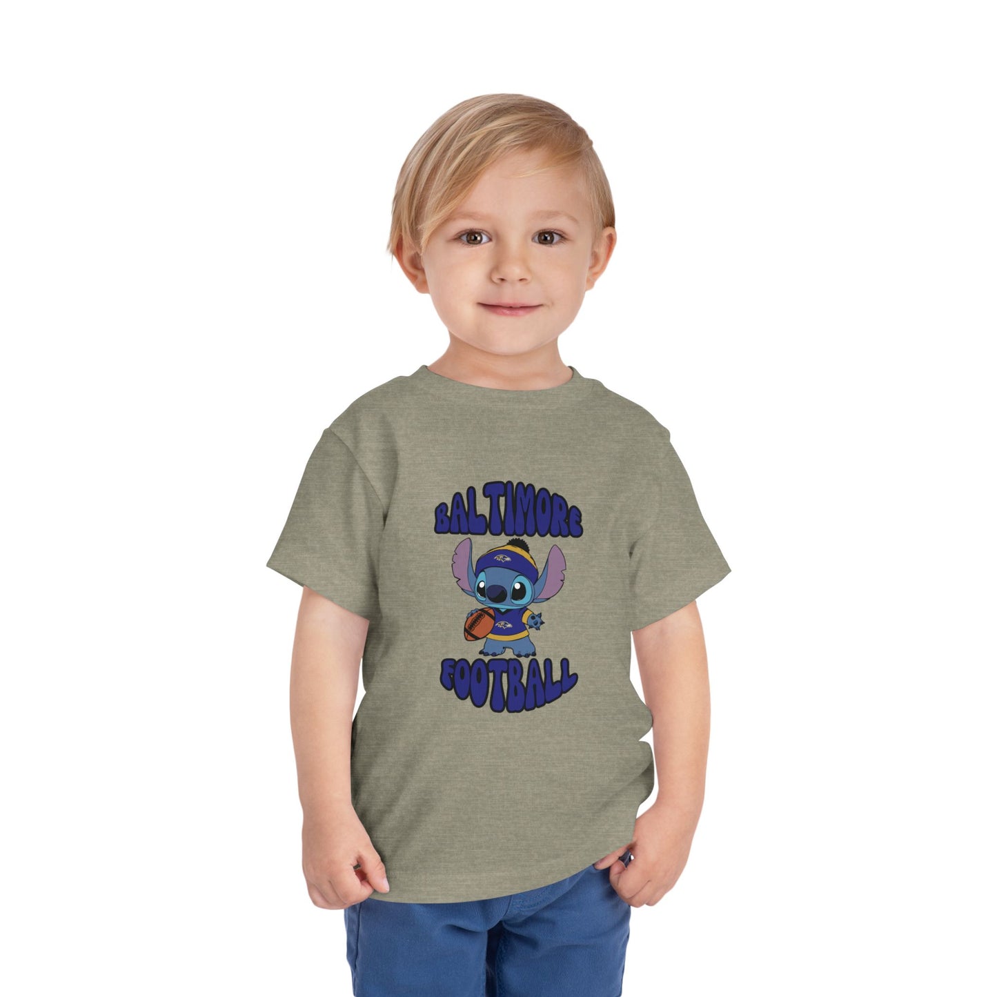 Toddler Stitch Design Ravens Football - Inspired T-Shirt