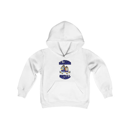 Youth Bluey & Bingo Design Ravens Football - Inspired Heavy Blend Hooded Sweatshirt