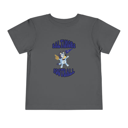 Toddler Bluey Design Baltimore Ravens Football  -Inspired T-Shirt