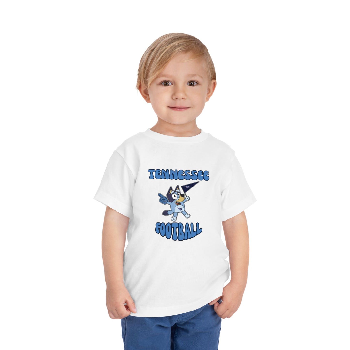 Toddler Bluey Design Tennessee Titans Football -Inspired T-Shirt