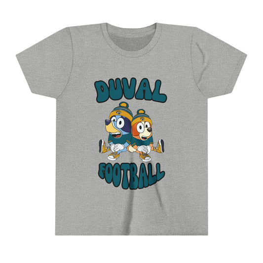 Youth Bluey & Bingo Design Jaguars Football - Inspired T-Shirt