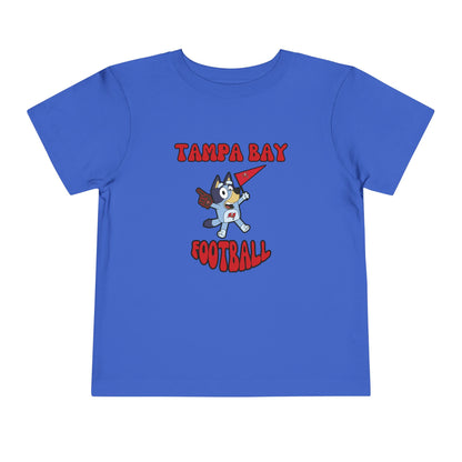 Toddler Bluey Design Tampa Bay Buccaneers Football -Inspired T-Shirt