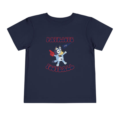 Toddler Bluey Design Patriots Football-Inspired T-Shirt