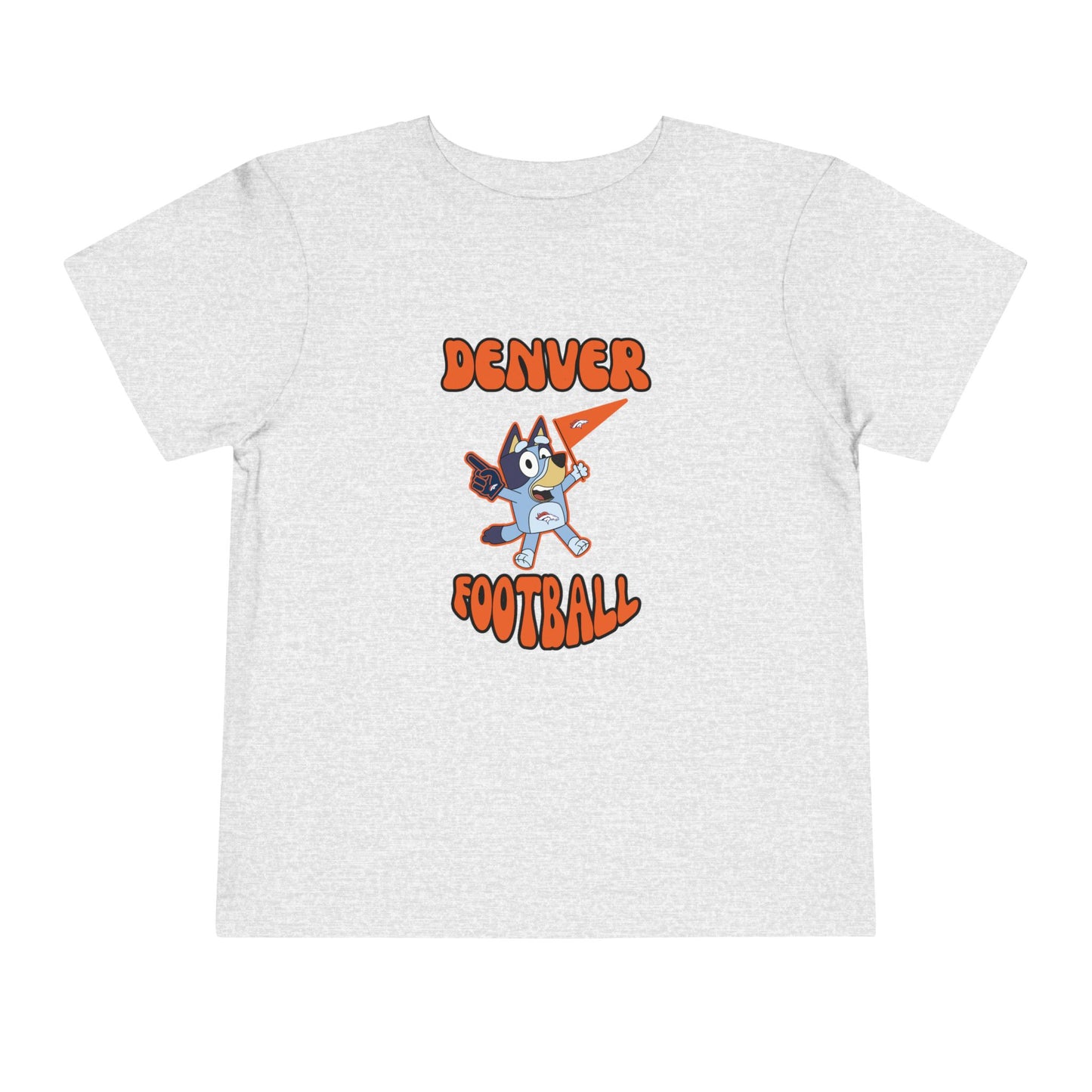 Toddler Bluey Design Denver Broncos Football  -Inspired T-Shirt