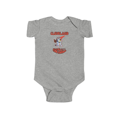 Infant Bluey Design Cleveland Browns Football  -Inspired Bodysuit