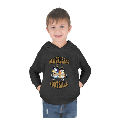 Toddler Bluey & Bingo Design Saints Football - Inspired Pullover Fleece Hoodie