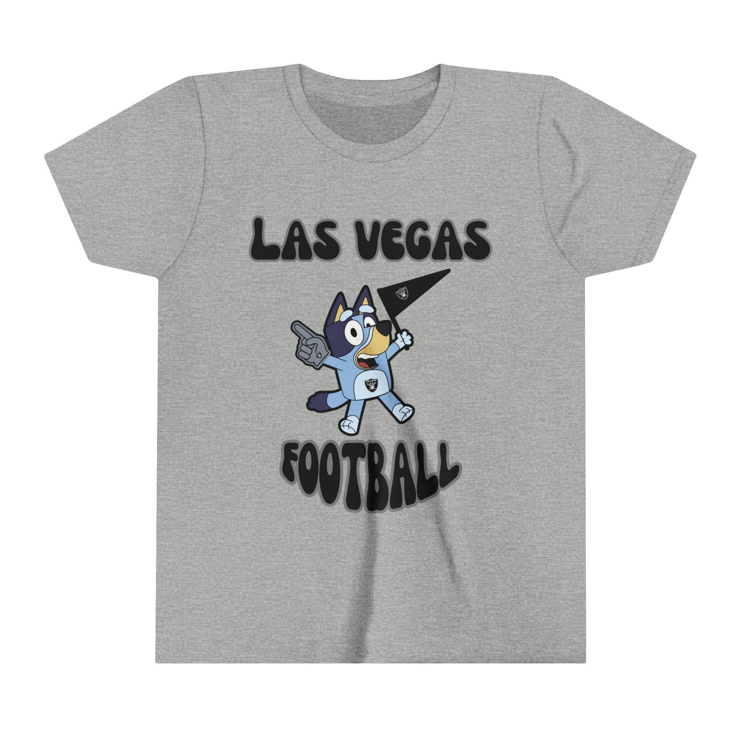 Youth Bluey Design Las Vegas Raiders  Football -Inspired T-Shirt