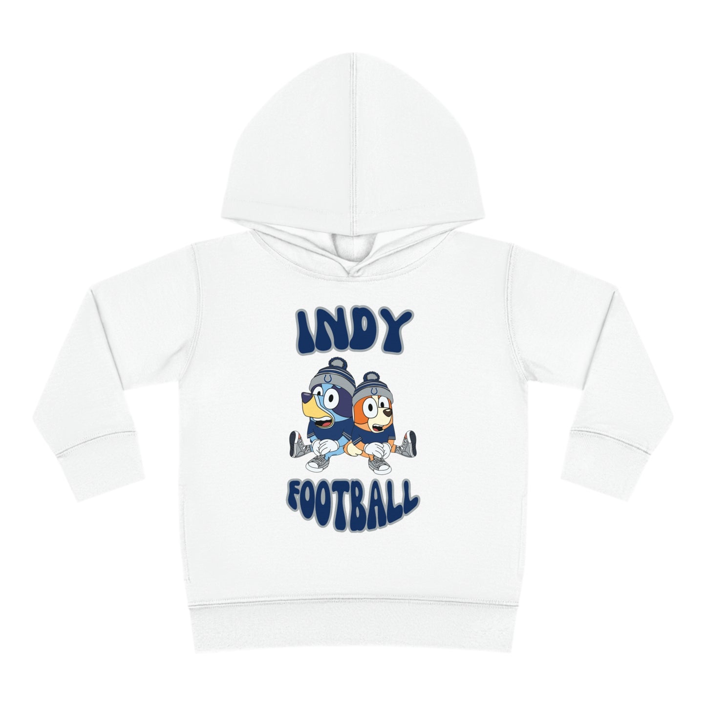 Toddler Bluey & Bingo Design Colts Football - Inspired Pullover Fleece Hoodie