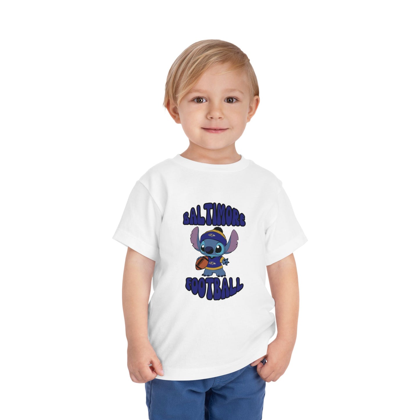 Toddler Stitch Design Ravens Football - Inspired T-Shirt