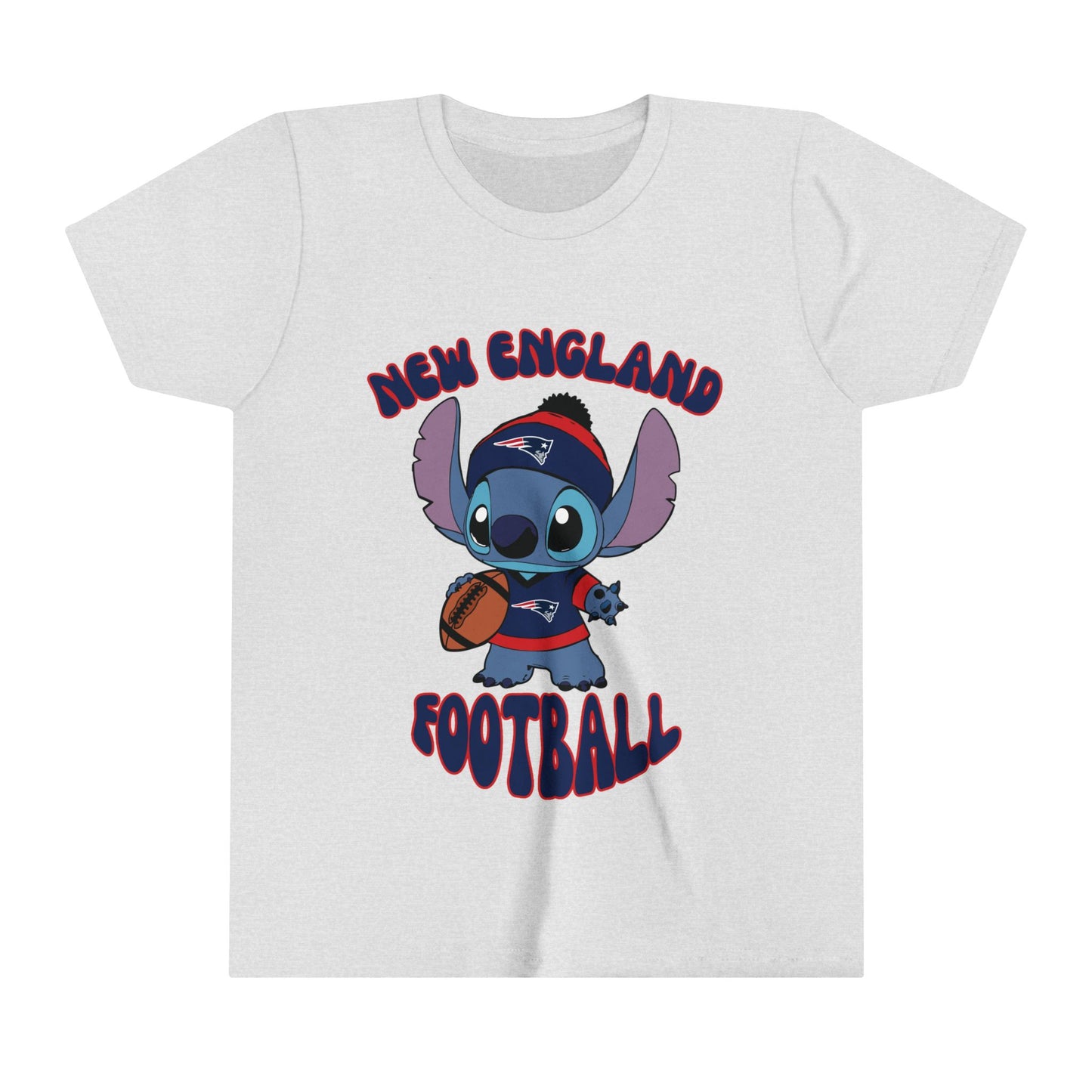 Youth Stitch Design Patriots Football - Inspired T-Shirt