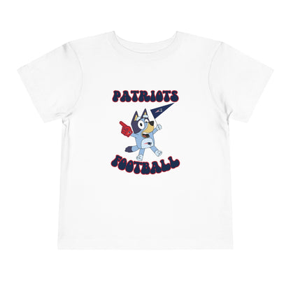 Toddler Bluey Design Patriots Football-Inspired T-Shirt