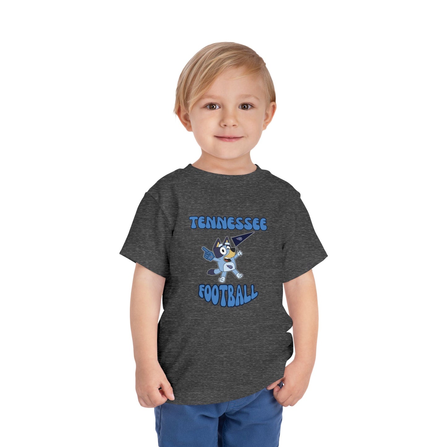 Toddler Bluey Design Tennessee Titans Football -Inspired T-Shirt