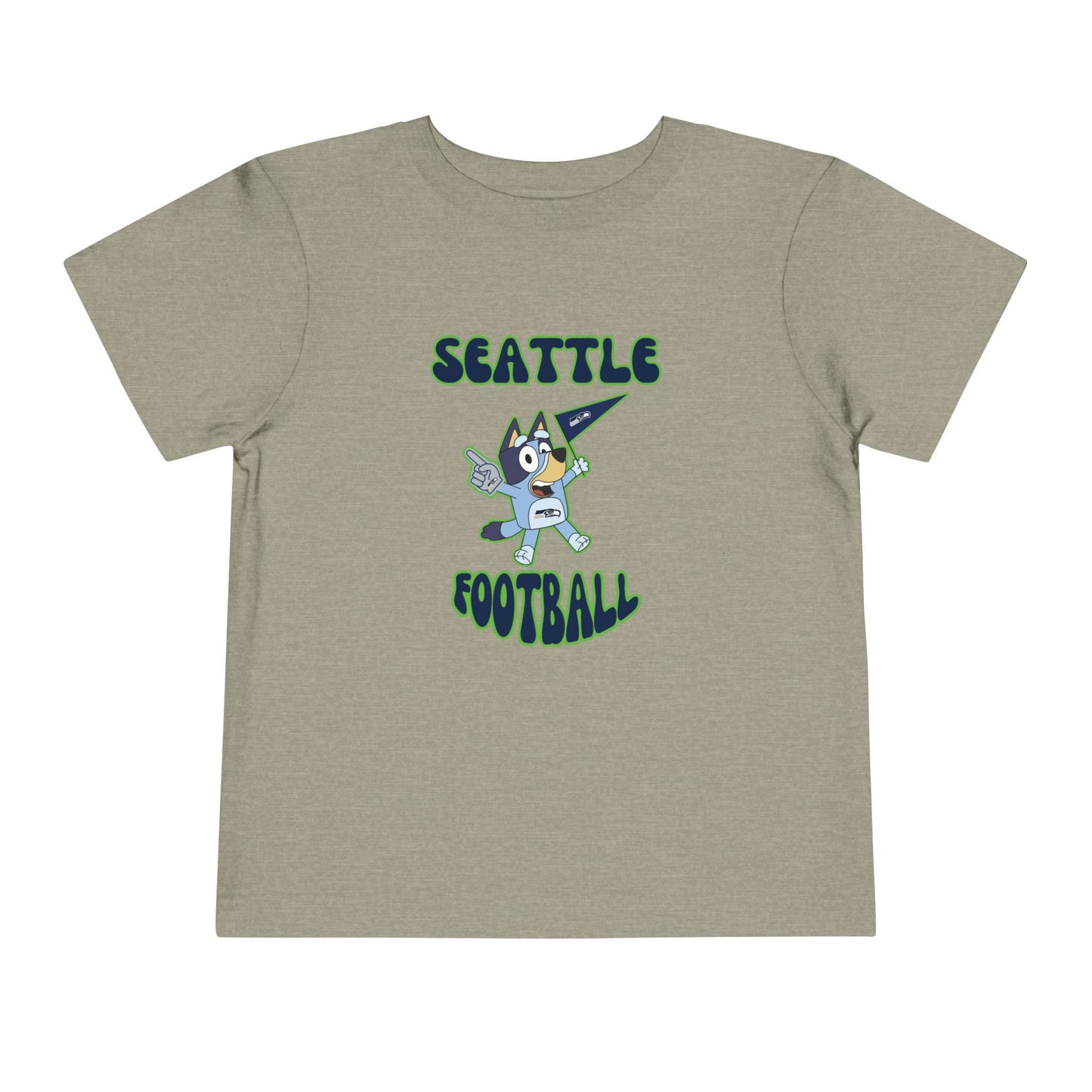 Toddler Bluey Design Seattle Seahawks Football -Inspired T-Shirt