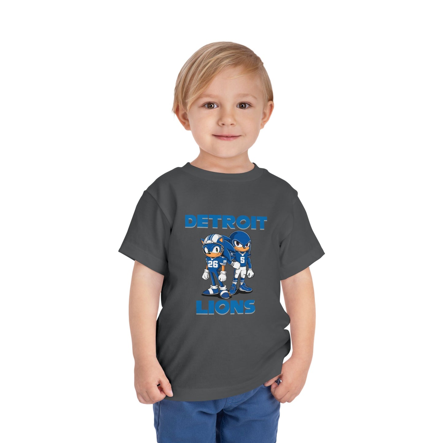 Toddler Tee Shirt - Sonic and Knuckles Jahmyr Gibbs and David Montgomery Detroit Lions