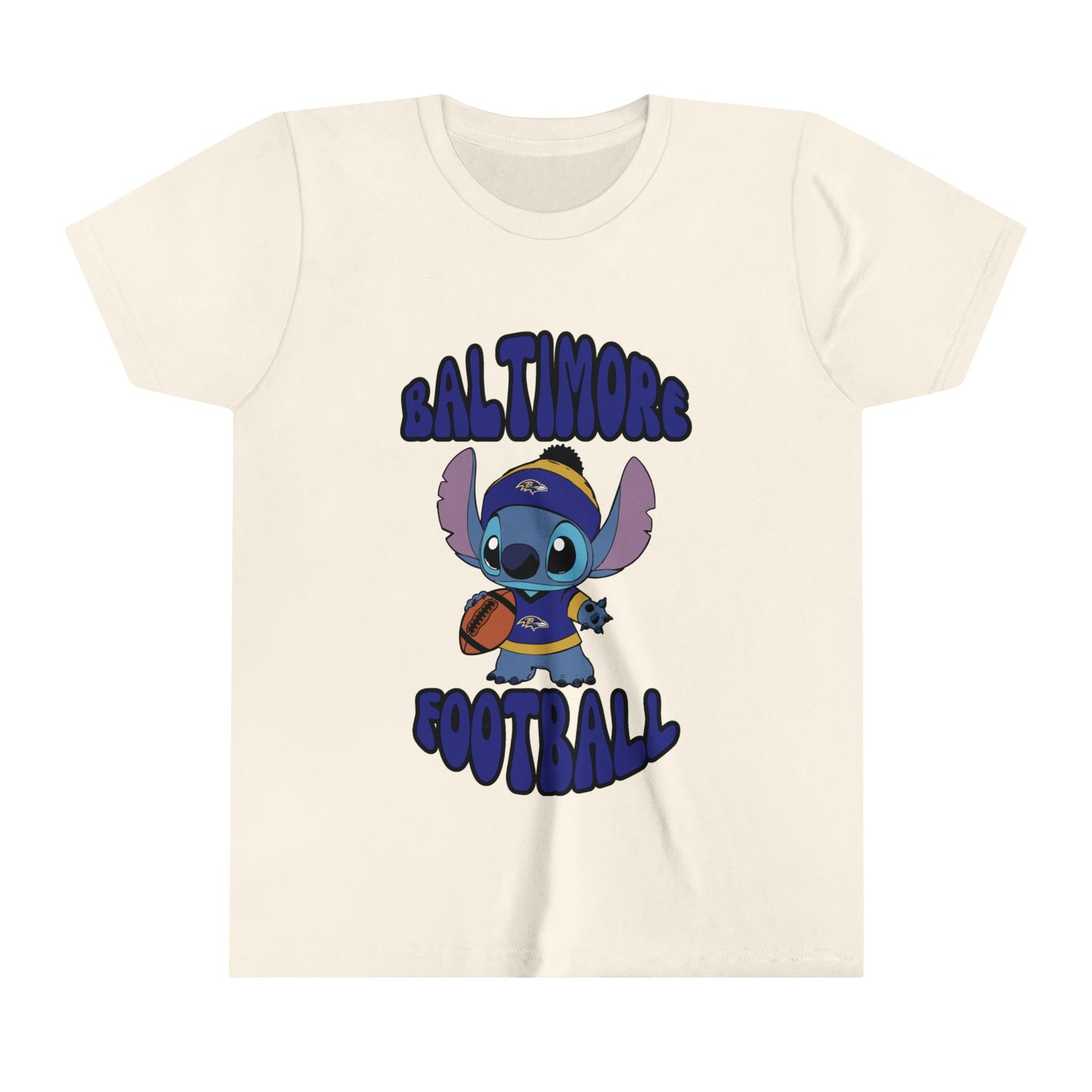 Youth Stitch Design Ravens Football - Inspired T-Shirt