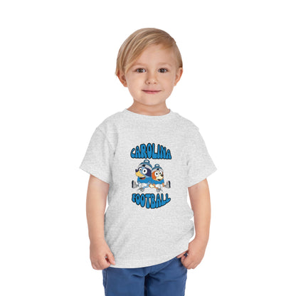 Toddler Tee - Bluey & Bingo Carolina Panthers Football T-Shirt