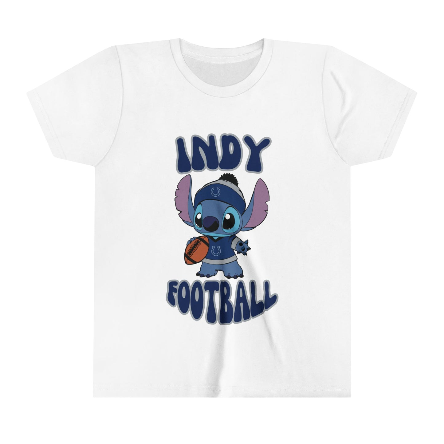 Youth Stitch Design Colts Football - Inspired T-Shirt