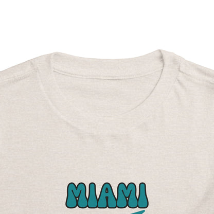 Toddler Bluey Design Miami Dolphins Football -Inspired T-Shirt