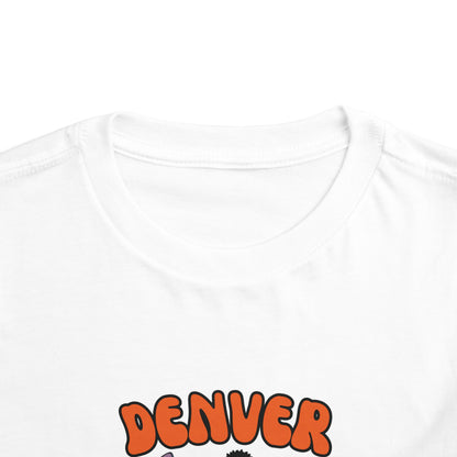 Toddler Stitch Design Broncos Football - Inspired T-Shirt