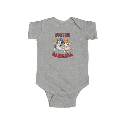 Infant Bluey Design Boston Red Sox - Inspired Bodysuit