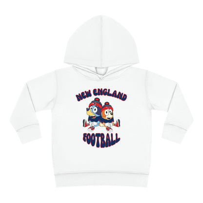 Toddler Bluey & Bingo Design Patriots Football - Inspired Pullover Fleece Hoodie