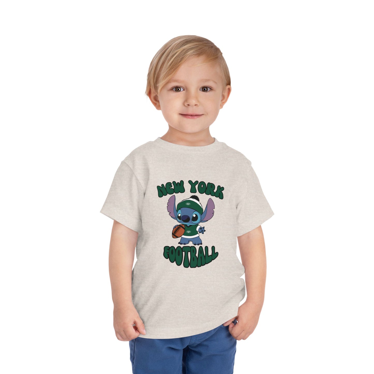 Toddler Stitch Design Jets Football - Inspired T-Shirt