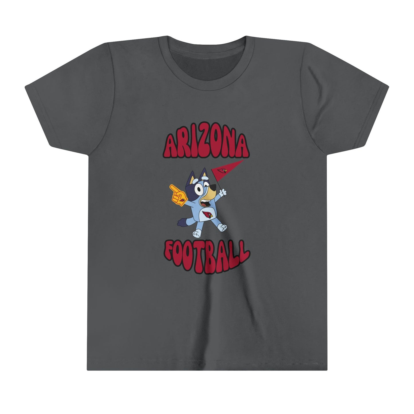 Youth Bluey Design Arizona Cardinals Football -Inspired T-Shirt