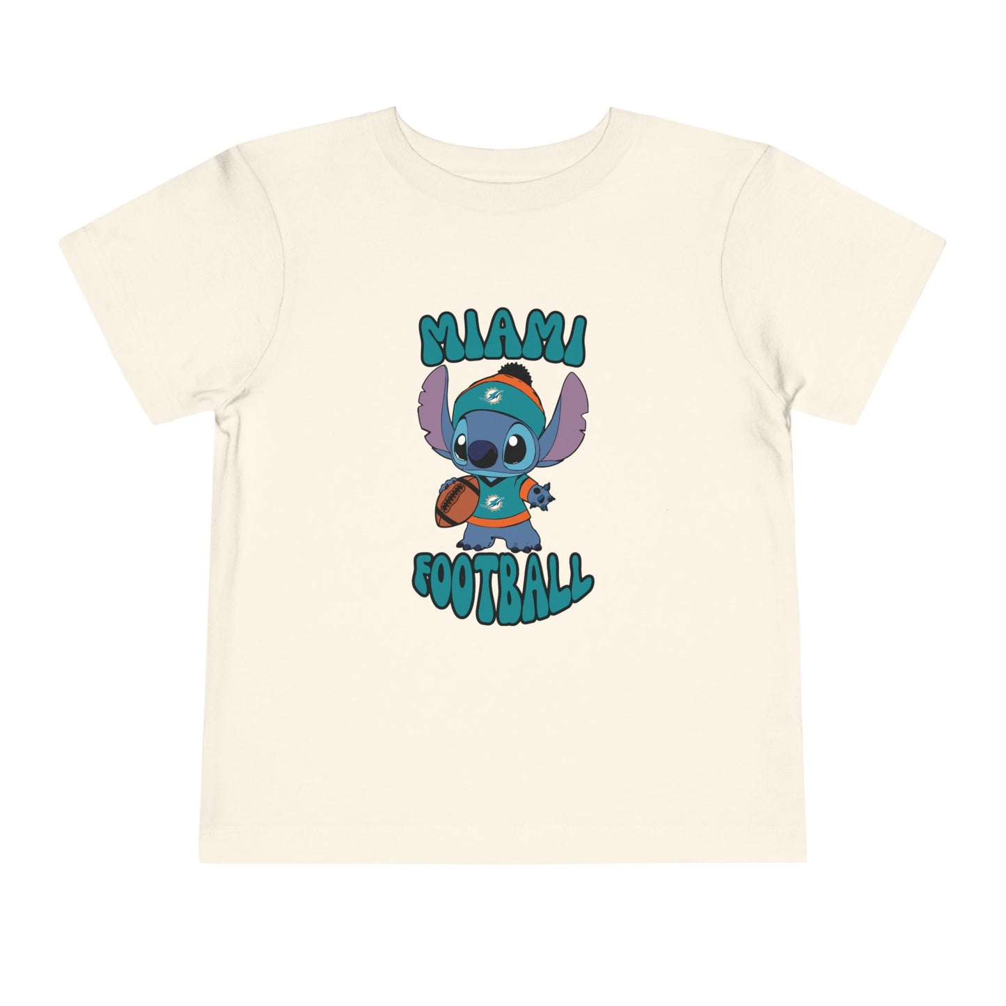 Toddler Stitch Design Dolphins Football - Inspired T-Shirt